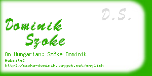 dominik szoke business card