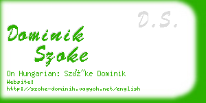 dominik szoke business card